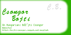 csongor bojti business card